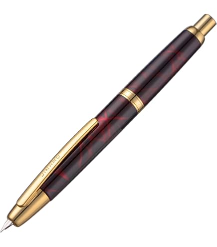 Amazon | JINHAO 20プレス万年筆、格納式キャップレス樹脂ペン、インク