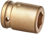 Ampco Safety Tools I-3/4D19MM Socket, Impact, Non-Sparking, Non-Magnetic, Corrosion Resistant, 3/4 D