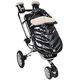 7 A.M. ENFANT Polar Igloo Extendable Baby Bunting Bag Adaptable for Strollers, Black, Medium by 7A.M