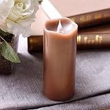 Led Candle Flameless Candle Moving Wick Free-Flowing 3D Fireless flame Real Wax LED Pillar Candle Li