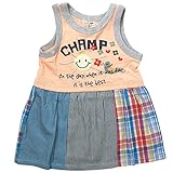 《初夏盛夏対応》 CHILD CHAMP(チャイルド チャンプ) スラブ天竺×布帛ニコチャン切り替えワンピース 90cm/P NO.C-86182805
