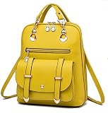 【La Bella】 2Way リュック ショルダーバッグ クマちゃん付き 通勤 通学 用 に (イエロー)