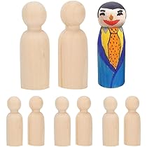 Amazon.co.jp: 10pcs木製人形絵画人形マリオネット人形ぬりえ