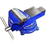 作業台/万力/回転式リードバイス 開口幅150mm 3点固定式 定盤付 自動車 バイク 整備 工具