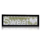 uxcell　LEDネームプレート　LED電光掲示板　デジタル　スクロール　充電式　US　ホワイト