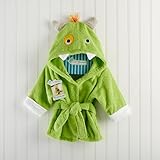 グリーン・モンスター赤ちゃんのお風呂のフード付きのタオルローブ