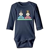 Sasa85 ひなまつり すこやかな成長 イラスト 人形 プリント 長袖ボディースーツ ベビー服 連帯服 プレゼント 大人気 ライトブルー 18 Months