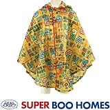 SUPER BOO HOMES（スーパーブーホームズ） ポンチョ （ピースフェイス柄） SBH-3074925 イエロー S(100-110)cm