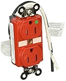 Hubbell HBL8200SGRA Duplex Receptacle Tamper Resistant 15 amp 125V 5-15R Red [並行輸入品]