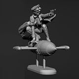 1/35 V2ロケットに乗る美女 WW2 ナチス SS 親衛隊 兵士 ソルジャー 未塗装 レジン製 組み立て キット フィギュア ガレージキット