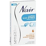 Nair Sensitive Large Hair Remover Wax Strips, Pack of 20