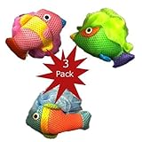 Kid's Mesh Fish Bath Sponges (Pack of 3) [並行輸入品]
