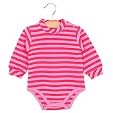 【SEBLES】ベビー服 新生児 1歳 ロンパース レオタード ハイネック 長袖 ブルマ ボタン 綿 コットン 柔らか 動きやすい 赤ちゃん 春 秋 ボーダー 無地 ユニセックス 可愛い(タイプE,9