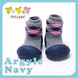アティパス attipas ベビーシューズ アーガイル ネイビー XLサイズ（13.5cm） Argyle