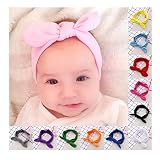 SIPLIV赤ちゃんの女の子の髪の毛のかわいい髪の弓のヘアバンド新生児の赤ちゃんのheadwraps 12のターバンの結ばれたパック