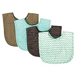 Trend Lab Cocoa Mint Bib Set, 4-Count by Trend Lab