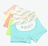 ツバメ--屋　可愛い 女の子用下着 赤ちゃん用肌着 トランクス ボクサー 女児 子供パンツ 短パン 動物ソフト 5枚組 (XL)