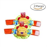 Baby Wrist Rattle £¬ AxiEr足Rattles Finderソックスセット、ソフト動物Rattles Developmental幼児ベビーおもちゃ2pcs Free AXR810