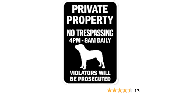 Amazon Co Jp Private Property ブラックマグネットサイン 土佐犬 シルエット 英語 私有地 無断立入禁止 服 ファッション小物