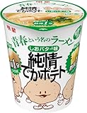 明星 青春という名のラーメン 純情でかポテト しおバター味(でか具材、1分戻し)60g ×12個