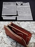 レザークラフト 用 型紙 アクリル型 DIY 趣味 ホビー ハンドメイド レザー 皮革 (長財布)