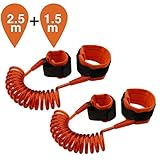 A-SZCXTOP 2PCS 迷子防止ひも　 安全ハーネス　リーシュストラップ　W/360° スポーツ　　散歩外出子供倒れ防止の腕輪リンクバンド