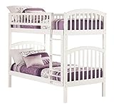 Richland Bunk Bed, Twin Over Twin, White [並行輸入品]