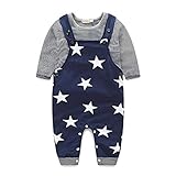 YideaHome欧米風ベビー服 上下セット 男女兼用 Tシャツ+パンツ 2点セット かわいい クール 綿 長袖 春秋着 子供服