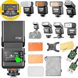 GODOX iT32 2.4G TTL カメラフラッシュ、磁気式 X5 S X5S X5-S TTL ワイヤレスフラッシュトリガー、ソニー カメラフラッシュスピードライトスピードライト用、7.4V/900mAh リチウム電池、1.5 秒リサイクルタイム、510 フルパワーフラッシュ
