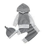 (プタス)Putars ベビー服 子供服 パーカー 男の子 ストライプ柄 グレー 冬服 可愛い 秋 冬 旅行 記念日 プレゼント 3-18ヶ月