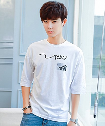 Gobuye Tシャツ メンズ 五分袖 Tシャツ 七分袖 メンズ Tシャツ ロングt