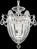 Schonbek 1243-40 Swarovski Lighting Bagatelle Pendant Lighting Fixture, Silver [並行輸入品]