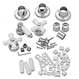 BrassCraft SK0387 Universal Fit Tub and Shower Faucet Trim Kit, Chrome/White Ceramic [並行輸入品]