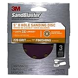 3M SandBlaster Sanding Discs, 220-Grit, 5-Inch by 8-Inch, 3-Pack by 3M