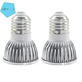 Rowrun植物ライト 水耕栽培 LED電球 E26 3W スポットライト 植物育成ledライト 室内栽培ランプ 室内用 観賞用ライト 超高輝度 2個セット