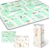 プレイマット-Artake 赤ちゃん プレイマット 収納しやすい ジョイントマット 厚手 折りたたみ 防水 防音マット ベビーマット お昼寝マット Bear Animals 150*180*1