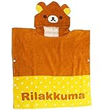 リラックマ ドラえもん フード付き ポンチョ タオル 子供用 プールタオル 海水浴 キッズ ジュニア pz-wrap10 リラックマ