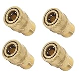 Fityle M22雄〜1/4 雄アダプター　カップリング　真鍮圧力ワッシャー　ホースクイック　コネクター　４点