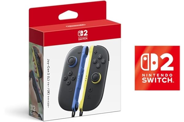 【任天堂純正品】Joy-Con 2 (L) ブルー/(R) ライトイエロー【Amazon.co.jp限定】特典 Nintendo Switch 2 ロゴデザインステッカー 同梱