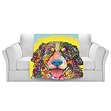 ブランケットウルトラソフトFuzzy 4サイズ！DIANOCHEデザインからby Dean Russo Bernese Mountain Dog Home Decor Unique Designer芸