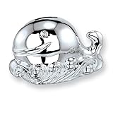 クジラ赤ちゃん銀メッキPolished Metal Bank