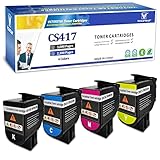 4色 互換トナーカートリッジ CS317 CX317 CS417 CX417 CS517 CX517 標準容量 3000ページ BK、2300ページ CMY Lexmarkプリンター用 CS317dn CX317dn CS417dn CX417de CS517de CX517de VICTORSTAR