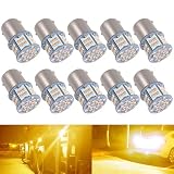S25 LED シングル ピン角180度 （P21W 1156 G18 BA15S) 24V 12V 爆光 アンバー バックランプ トラック サイドマーカー マーカー球 ウインカー ポジション LED ライト 10個セット