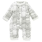 西松屋 [EFD] マイクロファイバー長袖プレオール（みっちりシロクマ） 【60-70cm】　ホワイト