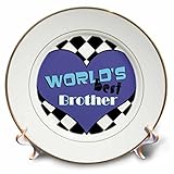 CP _ 10852 Janna Salak Designs Worlds Best – Worlds Best Brother – プレート 8 inch Porcelain Plate cp_10