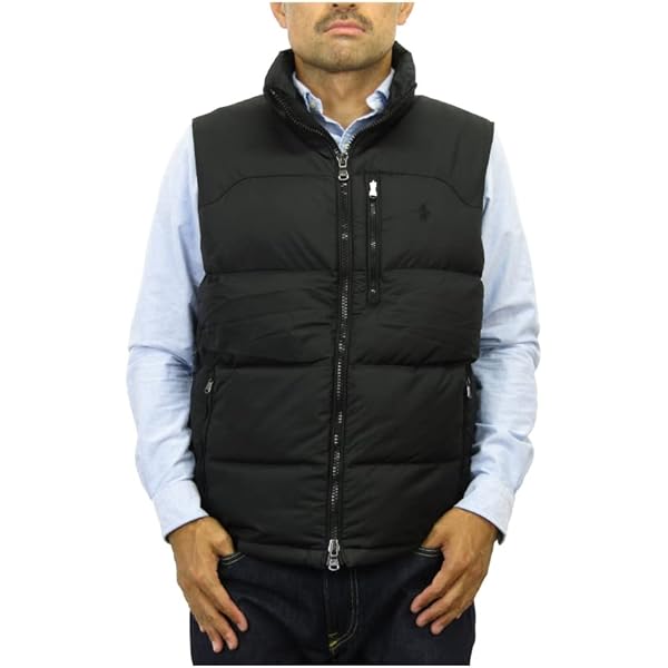 ポロ　ラルフローレン メンズブラックダウンベスト ポロ・ラルフ・ローレン ブラックダウンベスト USXL POLO RALPH