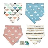 Baby Bandana Drool Bibs by BabysBoom . Super Absorbent -100% organic cotton -Unisex Cute Bib set, Gi