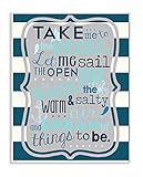 The Kids Room by Stupell "Boy's Take Me To The ocean" Wall Plaque Art [並行輸入品]