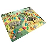 Baby Play Mat for Kids、マイクロファイバーフランネルフリース&フォームマットwith非スリップBack For Toddlers、ボーイズ、ガールズby Hey 。Play 。 