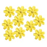 Perfk 約50個　服装/帽子/かばん飾り　結婚式　フラワー　シルクデイジー　ギフト包装　シルク作成　人工造花　全12色 - 黄